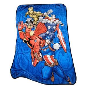Marvel Avenger Fleece Blanket Iron Man Captain America 63" x 42"